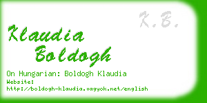 klaudia boldogh business card